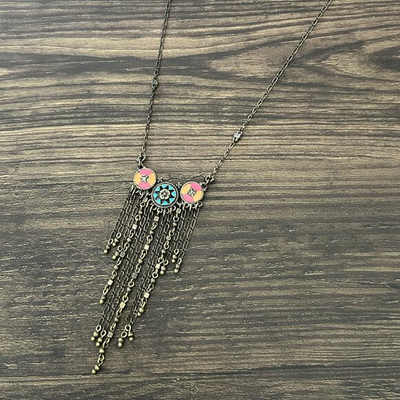 Boho Chain Fringe Necklace ASO Alex Russo - Picture 8 of 12